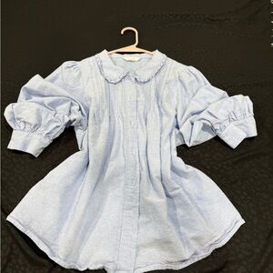 LC Lauren Conrad Light Blue A-Line Skirt